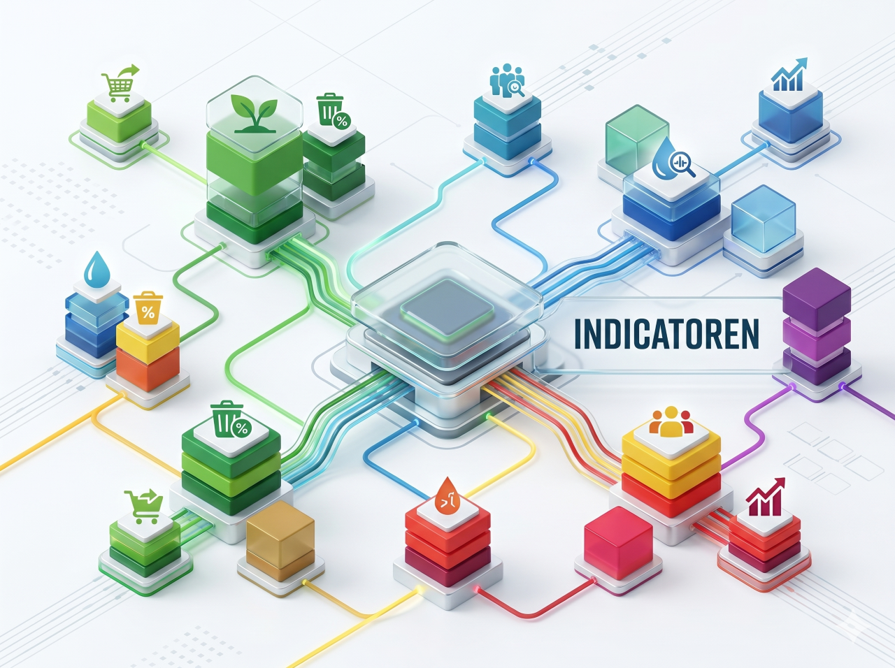 Abstracte verbeelding van duurzaamheidsindicatoren